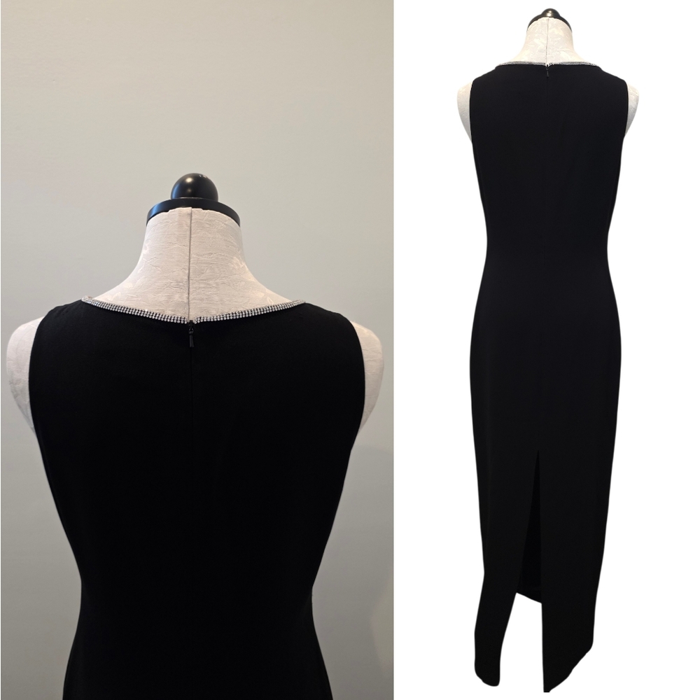 Ellen Tracy Linda Allard Vintage Rhinestone Embellished Maxi Formal Modest Dress - Picture 3 of 8